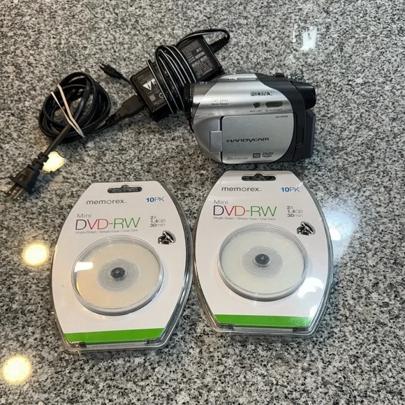 Sony Handycam DCR-DVD105E Camcorder with Mini DVD-RW Discs - Picture 2 of 8